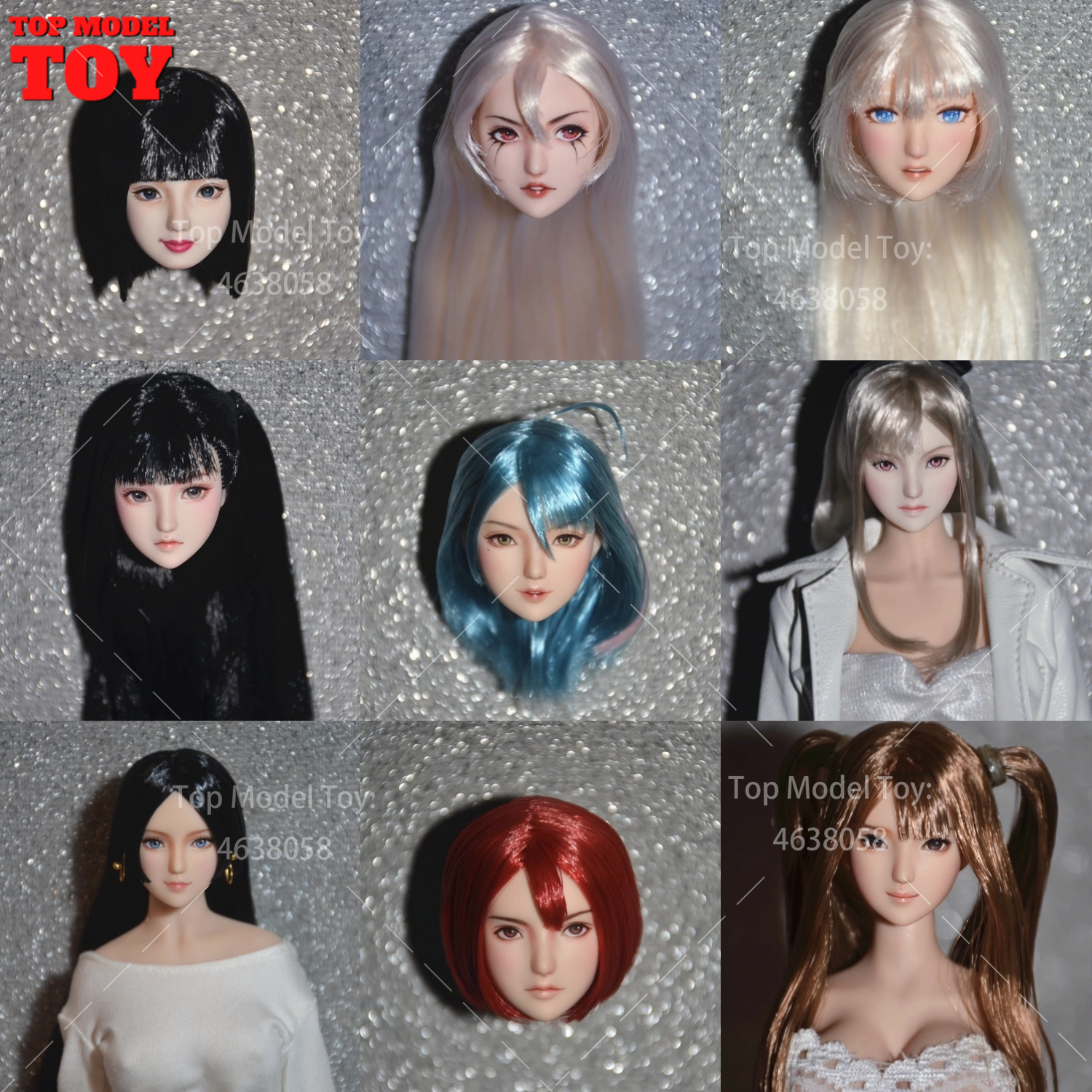 Beauty Makeup Edit - 1/6 Customization Beauty Ob27 Girl Head