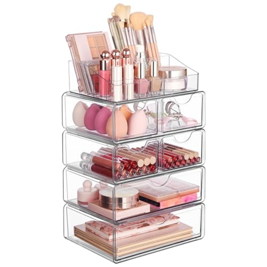Beauty Makeup Organizer - 5 Tier Clear Makeup Organizer with