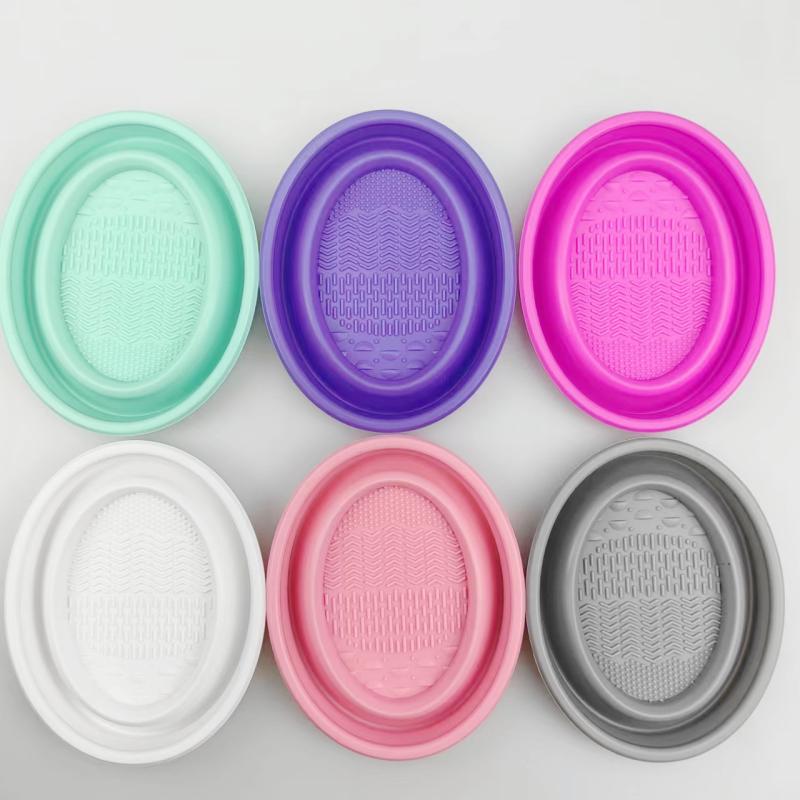 Beauty Makeup Vanity - Folding Powder Puff Cleaning Bowl Eyeshadow