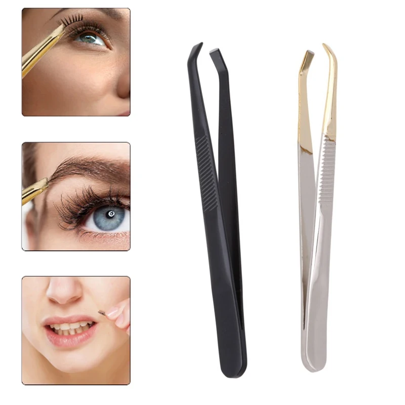 Beauty Makeup Tips - Slant Tip Eyebrow 1PCS Eyebrow Tweezers