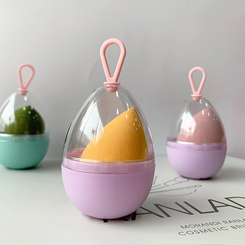 Beauty Makeup Box Set - Empty Transparent Puffs Drying Box Storage