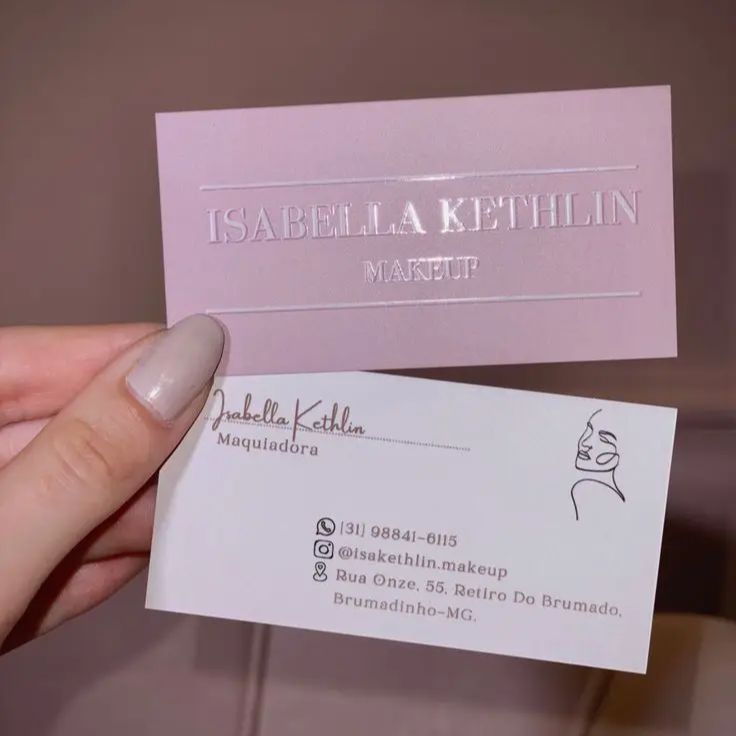 Beauty Makeup Edit - Custom Spot UV Business Cards on