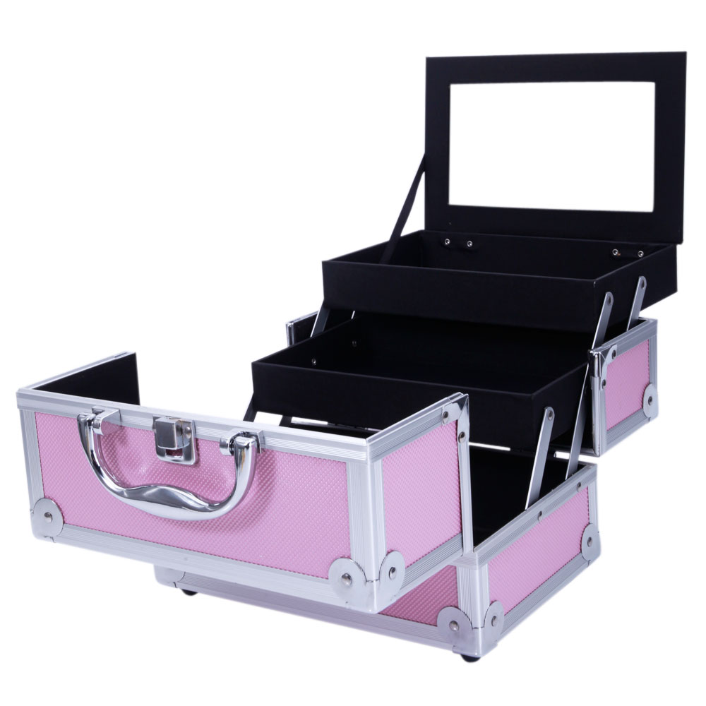 Pink Aluminum Alloy Makeup Cas - Beauty Makeup Organizer incelemesi ve fiyatı