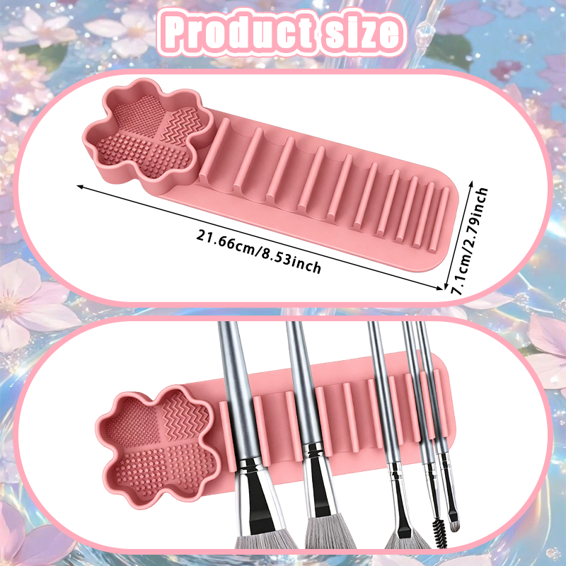 21.66×7.1cm Pink Silicone Make - Beauty Makeup Organizer incelemesi ve fiyatı