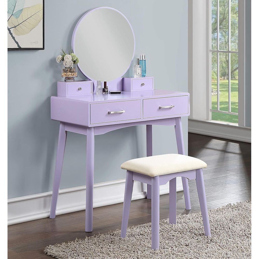 Large Round Mirror Vanity Set  - Beauty Makeup Vanity incelemesi ve fiyatı