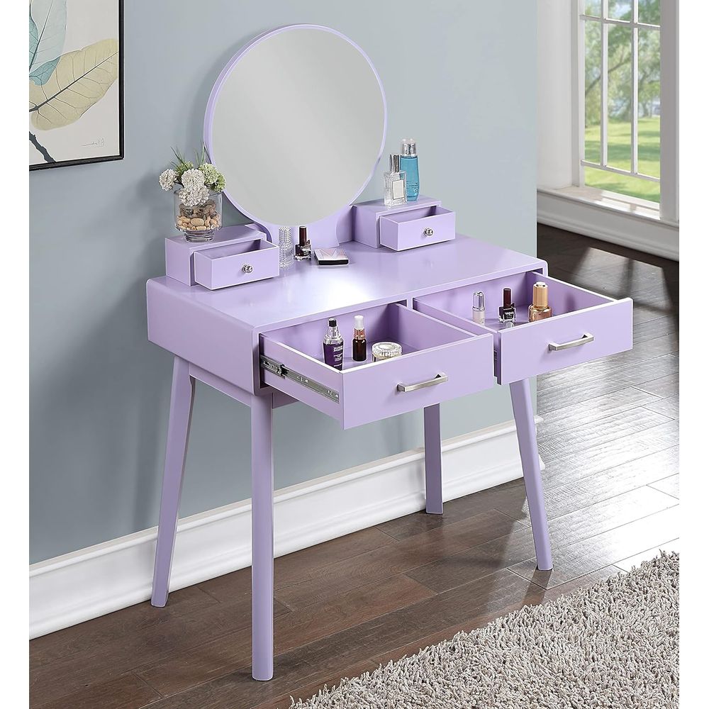 Large Round Mirror Vanity Set  - Beauty Makeup Vanity incelemesi ve fiyatı