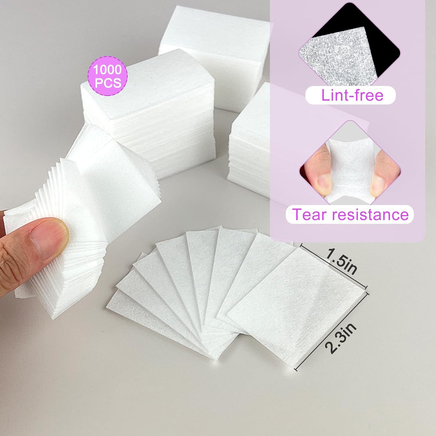 1000Pcs Lint Free Nail Wipes+2 - Gel Nail Polish incelemesi ve fiyatı