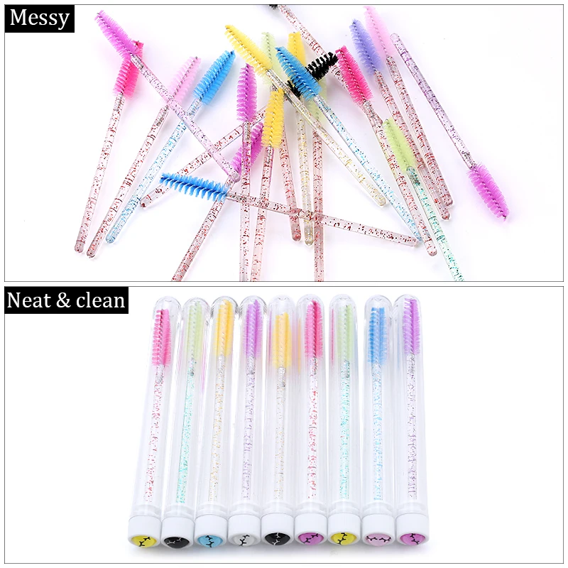 100PCS Disposable Eyelash Brus - Beauty Makeup Youtube incelemesi ve fiyatı