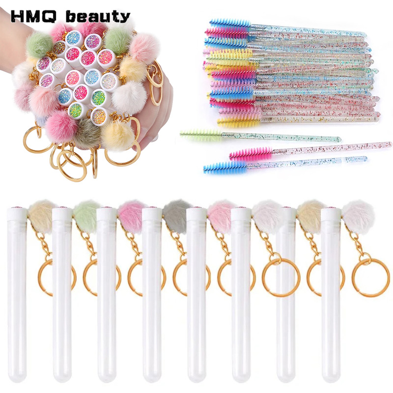 50/5pcs Gold Keychain Tube Eye - Beauty Makeup Youtube incelemesi ve fiyatı