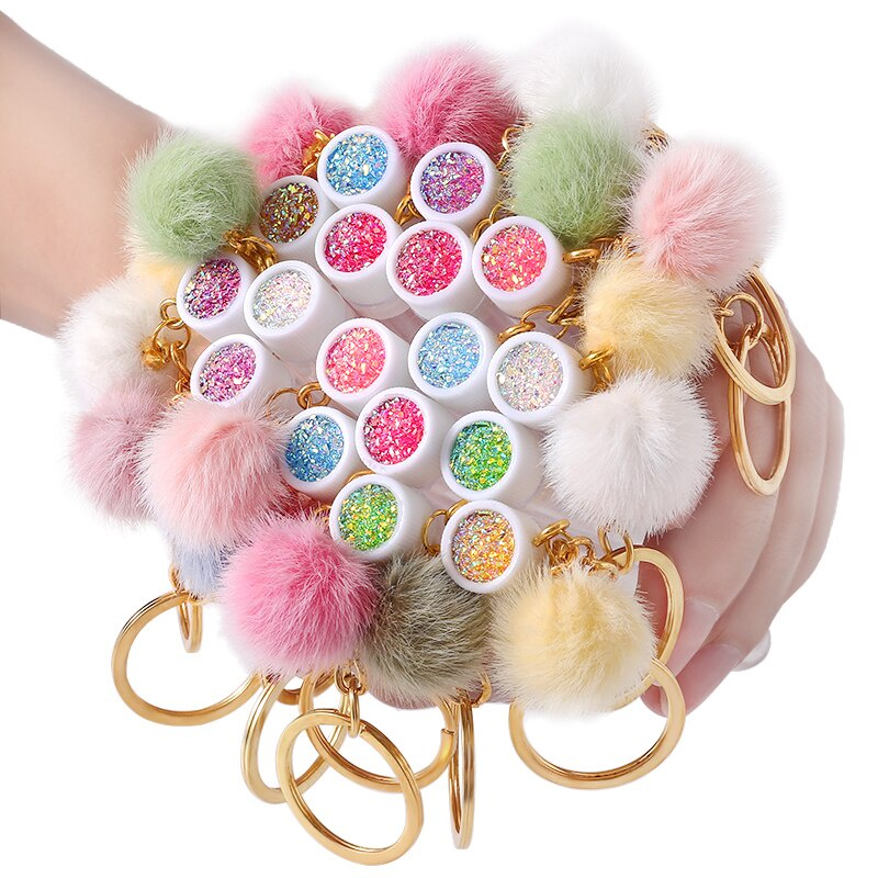 50/5pcs Gold Keychain Tube Eye - Beauty Makeup Youtube incelemesi ve fiyatı