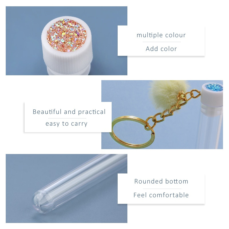 50/5pcs Gold Keychain Tube Eye - Beauty Makeup Youtube incelemesi ve fiyatı