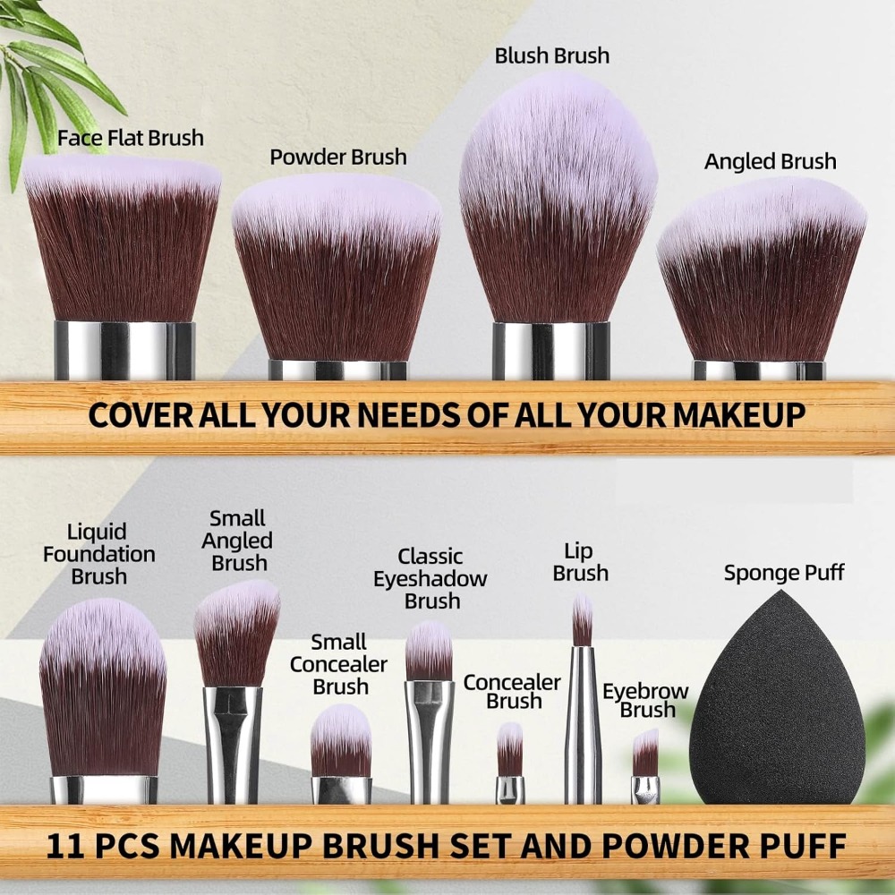 BS-MALL Makeup Brush Set 11Pcs - Beauty Makeup Vanity incelemesi ve fiyatı