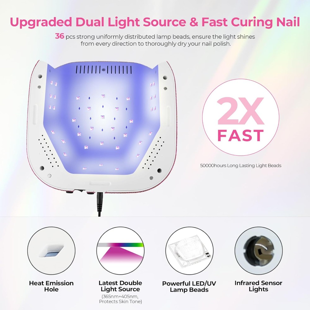 54W UV LED Nail Lamp with Dual - Gel Nail Polish incelemesi ve fiyatı