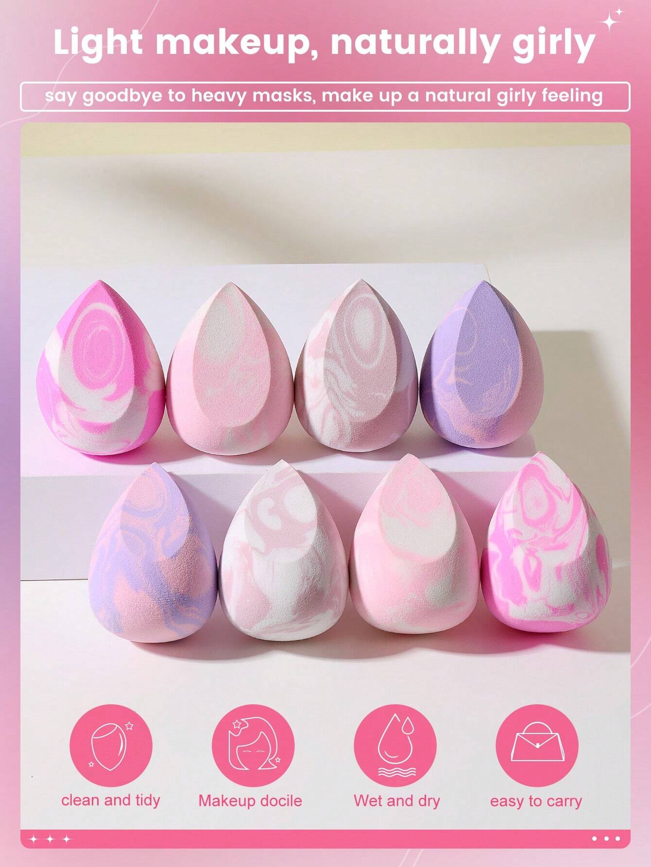 8PCS Soft Elastic Multifunctio - Beauty Makeup Face incelemesi ve fiyatı
