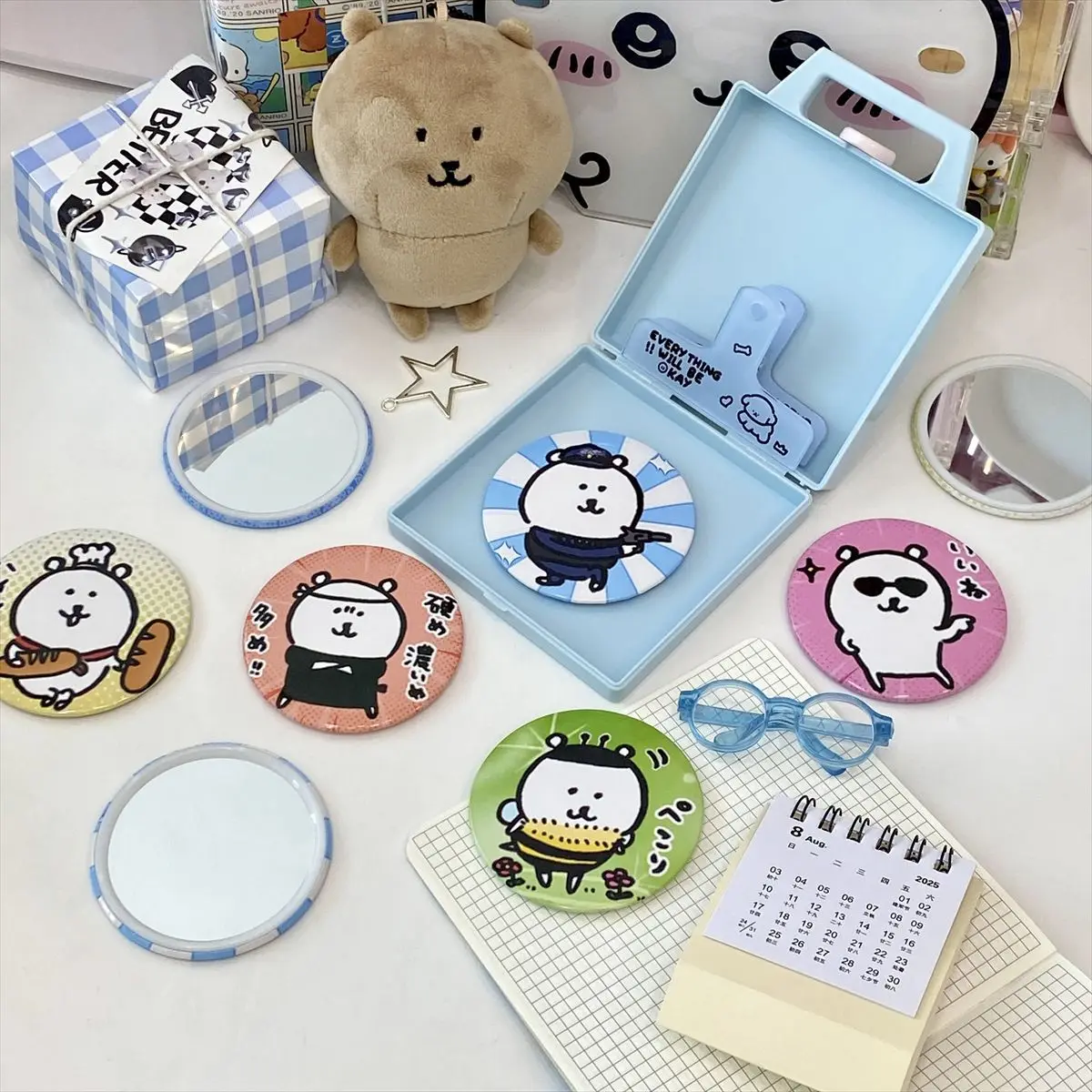 Joke Bear Round Compact Mirror - Beauty Makeup Vanity incelemesi ve fiyatı