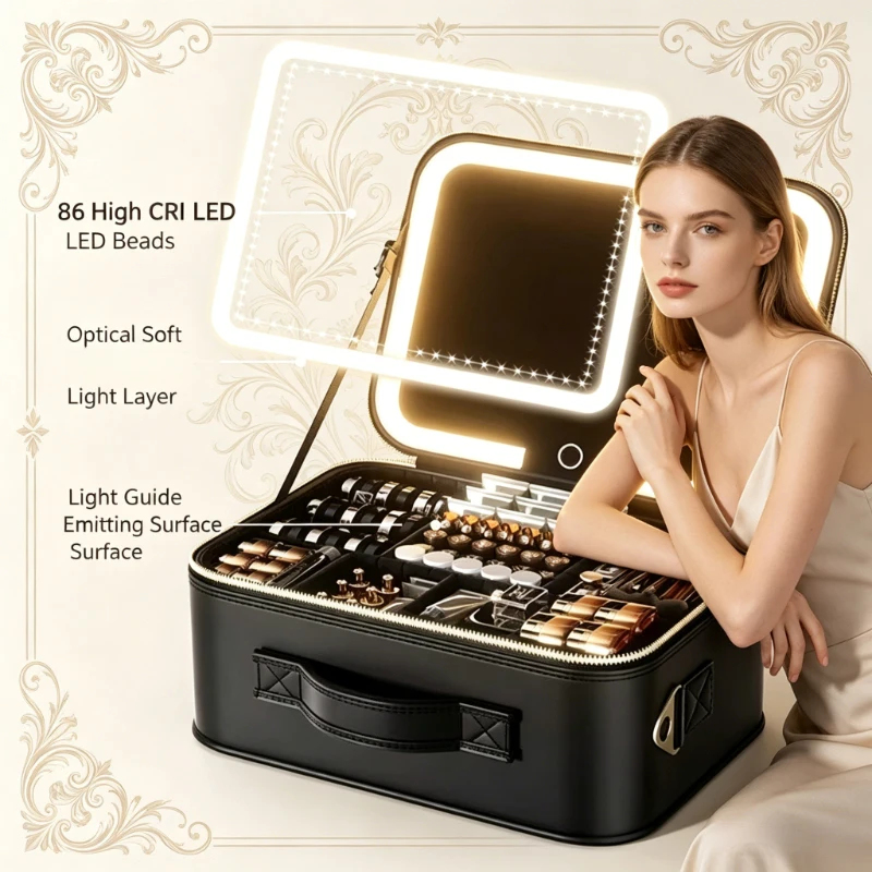 High-End Illuminated Makeup Ca - Beauty Makeup Box Set incelemesi ve fiyatı
