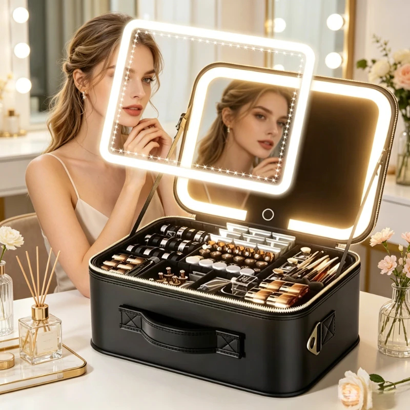 High-End Illuminated Makeup Ca - Beauty Makeup Box Set incelemesi ve fiyatı