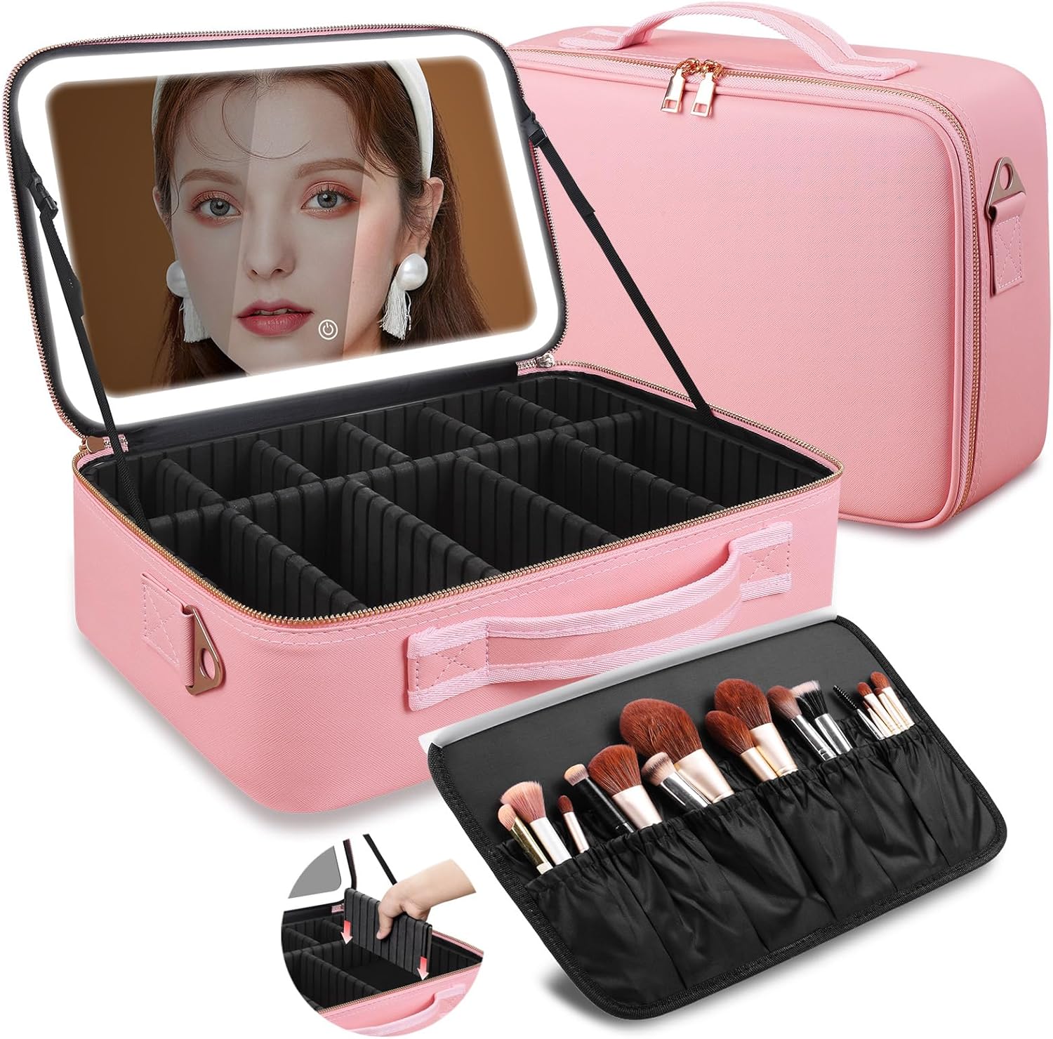 Large Capacity Makeup Bag 15'' - Beauty Makeup Vanity incelemesi ve fiyatı