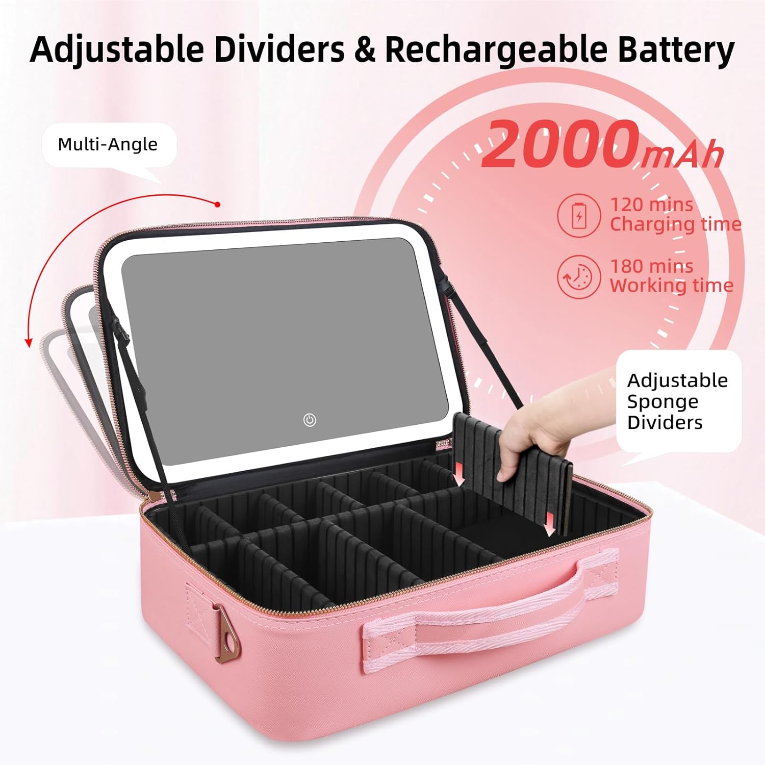 Large Capacity Makeup Bag 15'' - Beauty Makeup Vanity incelemesi ve fiyatı