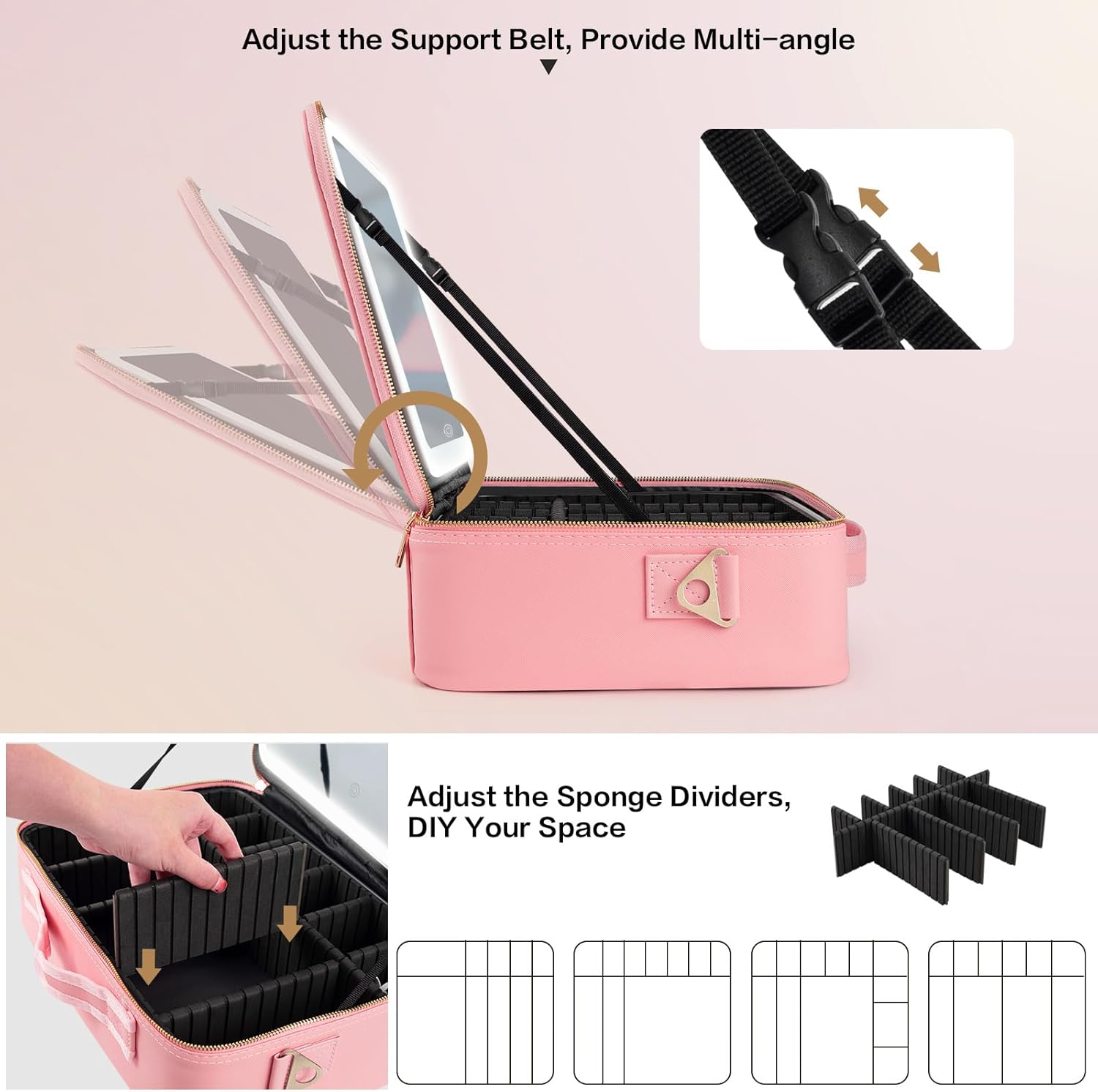Large Capacity Makeup Bag 15'' - Beauty Makeup Vanity incelemesi ve fiyatı