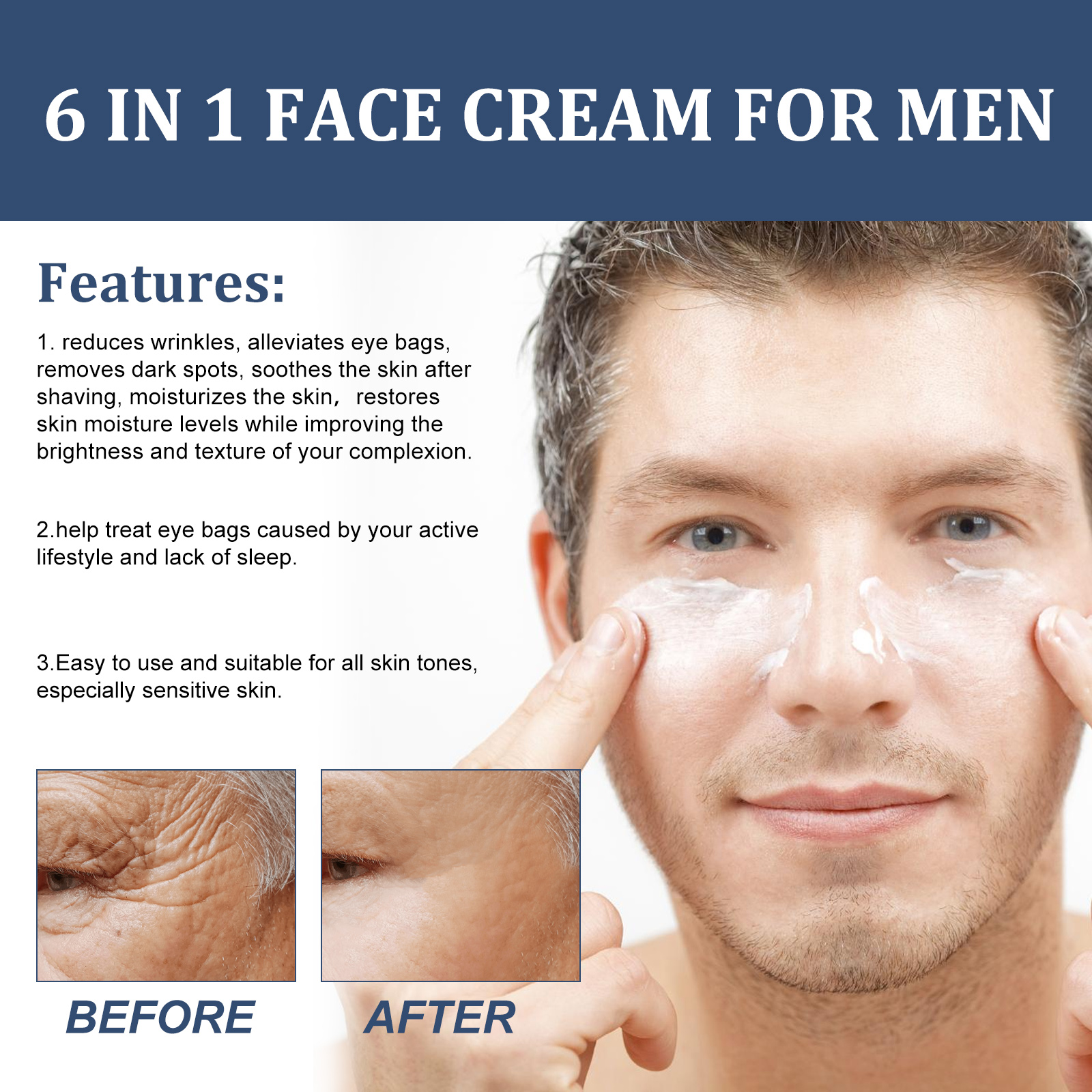 50ml 6 in 1 Men Face Cream Moi - Anti-Aging Face Cream incelemesi ve fiyatı